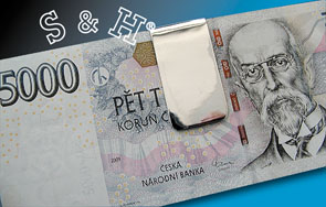 Spona na peníze - hladká - menší